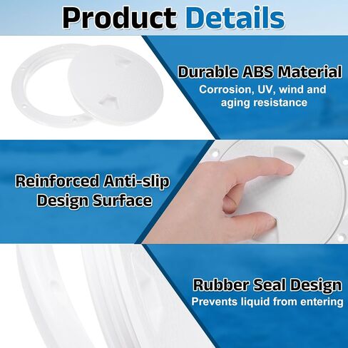 uxcell Boat Hatch, Round Non Slip Plate Inspection Deck Access Hatch & Lid, Detachable Cover with Screws for Marine Boat Yacht Ships in Saudi Arabia