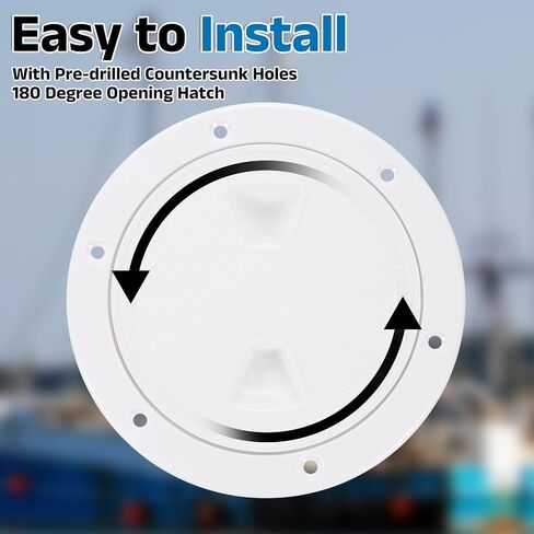 uxcell Boat Hatch, Round Non Slip Plate Inspection Deck Access Hatch & Lid, Detachable Cover with Screws for Marine Boat Yacht Ships in Saudi Arabia