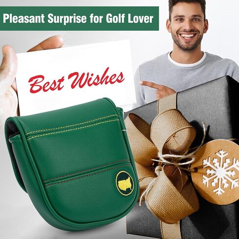 Golf Putter Covers DF3 Mallet Putter Headcover Map Embroidery Mallet Putter Covers with Magnetic Closure fit lab DF3 Putter,Green in Saudi Arabia