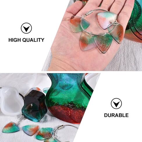 Guitar Pick Maker Guitar Plectrums Silicone Casting Mold for DIY Bass Thumb Finger Picks Keychain Pendant in Saudi Arabia