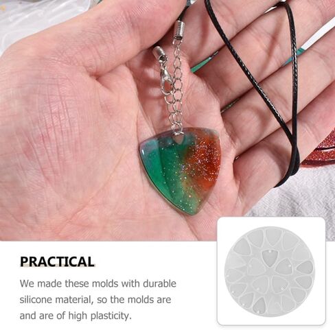 Guitar Pick Maker Guitar Plectrums Silicone Casting Mold for DIY Bass Thumb Finger Picks Keychain Pendant in Saudi Arabia