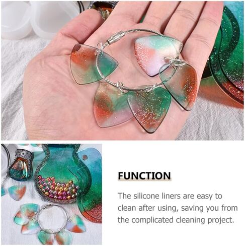 Guitar Pick Maker Guitar Plectrums Silicone Casting Mold for DIY Bass Thumb Finger Picks Keychain Pendant in Saudi Arabia