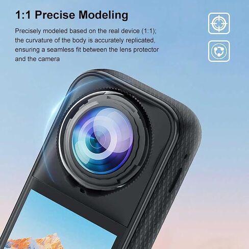 Osmo 360 Lens Guards Compatible for DJI Osmo 360 Spherical PC Protective Cover Lens Cap Case Action Camera Accessories in Saudi Arabia