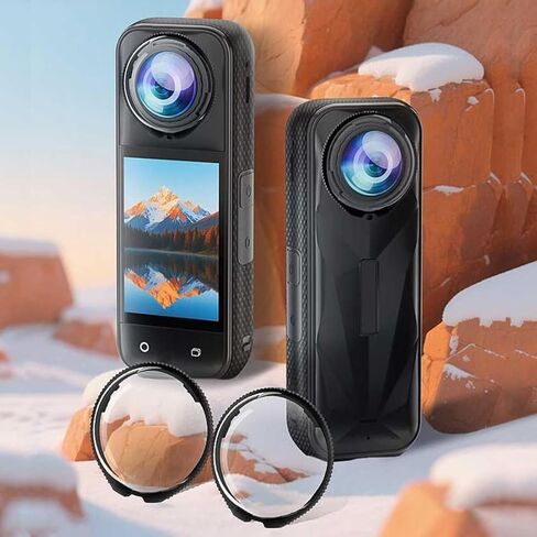 Osmo 360 Lens Guards Compatible for DJI Osmo 360 Spherical PC Protective Cover Lens Cap Case Action Camera Accessories in Saudi Arabia