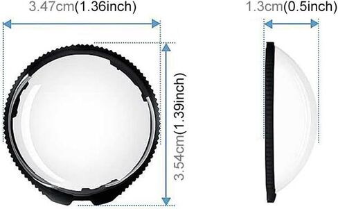 Osmo 360 Lens Guards Compatible for DJI Osmo 360 Spherical PC Protective Cover Lens Cap Case Action Camera Accessories in Saudi Arabia