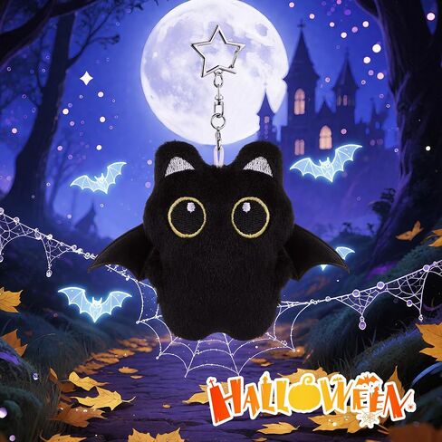 Tondiamo 5 PCS Black Cat Plush keychain bag Charm Cute Kawaii Black Cat Gifts for Handbags Prose Prescipes keychain keychain escors in Saudi Arabia