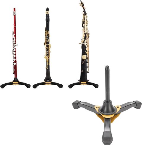 Eujgoov Foldable Saxophone Stand, Portable Tripod for Clarinet, Flute, Piccolo Trumpet, Oboe and Saxophone with Iron Legs Crafted for Instrument Safety Wind Instrument Accessories in Saudi Arabia