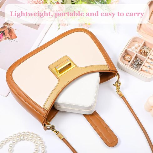 12pcs Mini Travel Jewelry Case,Pink Bridesmaids Proposal Small Jewelry Box Mini Jewelry Organizer,Small PU Leather Portable Storage Box for Rings,Earrings,Necklaces,Pendants,Bracelets in Saudi Arabia
