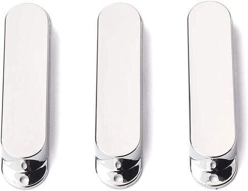 Alnicov 3PCS 82mm Pickup Covers Plastic Closed Shell Electric Guitar Single Coil Pickup Covers，Chrome in Saudi Arabia