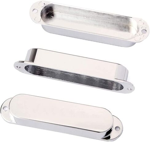 Alnicov 3PCS 82mm Pickup Covers Plastic Closed Shell Electric Guitar Single Coil Pickup Covers，Chrome in Saudi Arabia