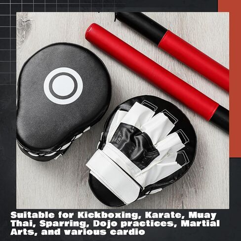 Hiboom Boxing Sticks and Punching Mitts Set, Boxing Curved Focus Mitts, Training Padded Contact Sticks for Training Martial Arts Equipment in Saudi Arabia