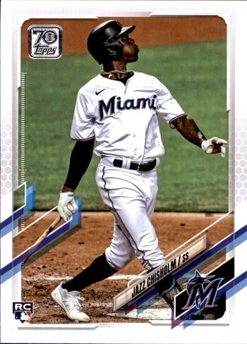 2021 Topps #538 Jazz Chisholm Miami Marlins Baseball Rookie Card in Saudi Arabia