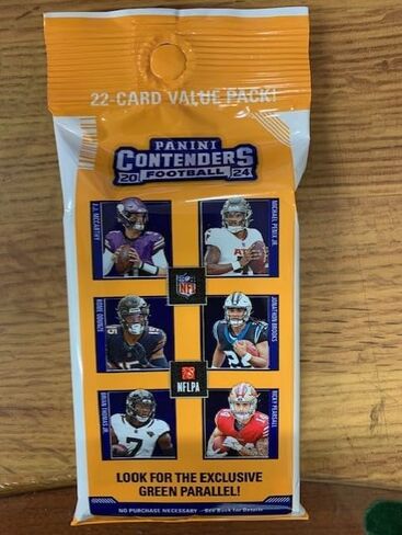 2024 Panini Contenders NFL Football Cello Fat Pack with 22 Trading Cards in Saudi Arabia