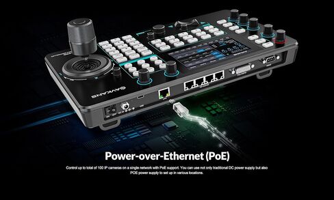 AVKANS Power PTZ Camera Joystick Controller, 5 Inch Display Preview, IP POE Camera Keyboard Controller with 4D Joystick for Live Streaming in Saudi Arabia