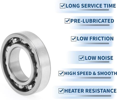 ACROPIX 62/32 Deep Groove Ball Bearings P0 32x65x17mm Lubricated Bearings Open Type Silver Tone Scooter Skateboard Wheel in Kuwait