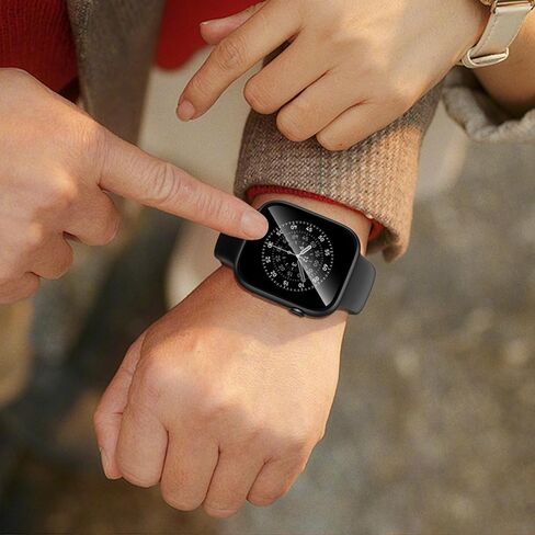 [2 عبوة] علبة Julk مع واقي شاشة زجاجي مقسى لـ Apple Watch 10 (2024) 46 مم ، وزير نحيف مع زجاج عالي الدقة ، تغطية كاملة تغطية وقائية لسلسلة IWatch 10 46 مم ، أسود in Kuwait