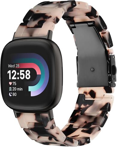 Resin Band Compatible with Fitbit Versa 4/Versa 3 Bands For Women Lightweight Bracelet Wristband Replacement For Fitbit Sense 2/Sense in Saudi Arabia