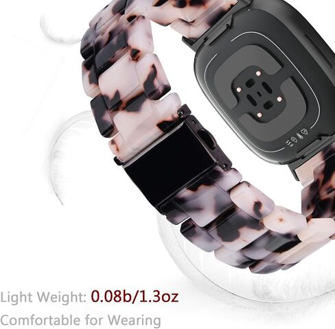 Resin Band Compatible with Fitbit Versa 4/Versa 3 Bands For Women Lightweight Bracelet Wristband Replacement For Fitbit Sense 2/Sense in Saudi Arabia