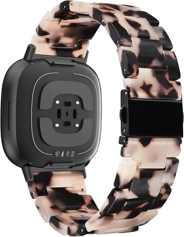 Resin Band Compatible with Fitbit Versa 4/Versa 3 Bands For Women Lightweight Bracelet Wristband Replacement For Fitbit Sense 2/Sense in Saudi Arabia