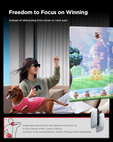 نظارات Rayneo Air 3S Pro AR/XR - 201 '' 1200 nits 120 هرتز Hueview 2.0 نظارات عرض الفيديو ، نظارات ألعاب ذكية لـ iPhone 16،15/Android/Mac/Switch 2/PS5/steamdeck - مسرح شخصي من الجيل التالي in Kuwait