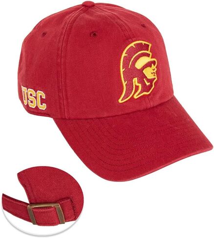 Desert Cactus USC Baseball Hat University of Southern California Trojans Brimmed Embroidered Hats Cap Adjustable Cloth Strap Adult (Style C1) Red in Saudi Arabia
