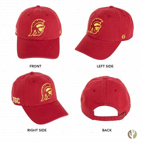 Desert Cactus USC Baseball Hat University of Southern California Trojans Brimmed Embroidered Hats Cap Adjustable Cloth Strap Adult (Style C1) Red in Saudi Arabia