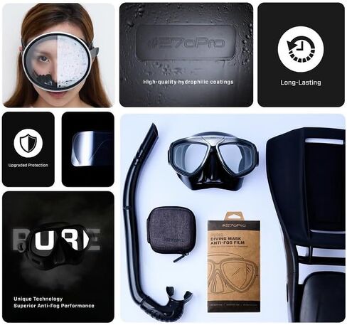 #270Pro - طبقة نقية مضادة للضباب لأقنعة الغوص للغوص تحت الماء والغطس والغوص الحر in Kuwait