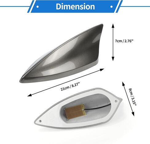 Shark Fin Antenna, AM/FM Signal Roof Aerial Universal for Car Auto SUV Truck Offroad ABS Material with Adhesive Base Dark Blue in Saudi Arabia