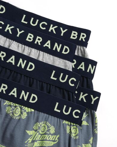 ملابس داخلية للرجال من Lucky Brand - بوكسرات منسوجة من القطن بنسبة 100% (عبوة من 6 قطع) in Saudi Arabia