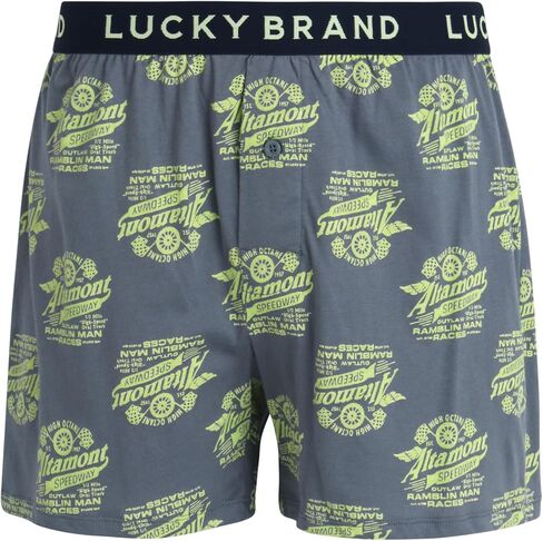 ملابس داخلية للرجال من Lucky Brand - بوكسرات منسوجة من القطن بنسبة 100% (عبوة من 6 قطع) in Saudi Arabia