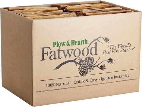 محراث وموقد 40 رطل بداية Fatwood Fire Starter ، عصي تأجيل عضوية ، غير سامة جميع النهرات الطبيعية للمواقد الخشبية المواقد الحرائق مع المخيمات حفر النار ، سهلة الإشعال الدهون in Kuwait