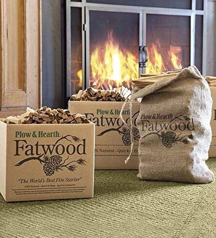 محراث وموقد 40 رطل بداية Fatwood Fire Starter ، عصي تأجيل عضوية ، غير سامة جميع النهرات الطبيعية للمواقد الخشبية المواقد الحرائق مع المخيمات حفر النار ، سهلة الإشعال الدهون in Kuwait