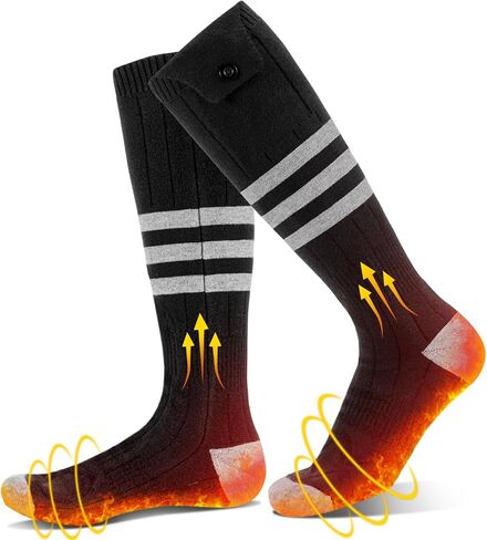 Heated Socks, Heated Socks for Men Women Rechargeable Washable, 5000mAh Battery Electric Socks with 4 Heating Levels for Winter Outdoor Work Skiing Hunting Camping Hiking Fishing Cycling in Saudi Arabia