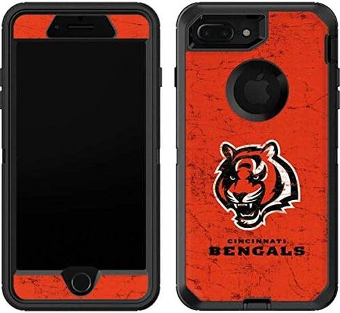 Skinit Decal Skin Compatible with OtterBox Defender iPhone 7 Plus - Officially Licensed NFL Cincinnati Bengals - Alternate Distressed Design in Saudi Arabia
