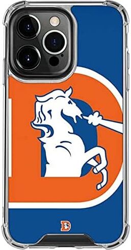 Skinit Clear Phone Case Compatible with iPhone 13 Pro - Officially Licensed NFL Denver Broncos Retro Logo Design in Saudi Arabia