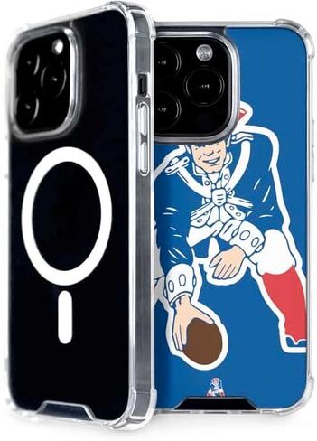 Skinit Phone Case Compatible with MagSafe iPhone 14 Pro - Officially Licensed NFL New England Patriots Retro Logo Design in Saudi Arabia
