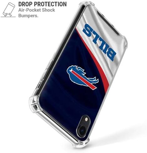Skinit Clear Phone Case Compatible with iPhone XR - Officially Licensed NFL Buffalo Bills Design in Saudi Arabia