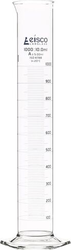 Graduated Cylinder, 250ml - Class A Tolerance ±1.00ml - Hexagonal Base - Blue Graduations - Borosilicate 3.3 Glass - Eisco Labs in Saudi Arabia