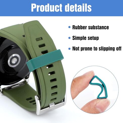 16 Pack Watch Strap Silicone Security Connector, Smart Watch Band Fixing Rings, Watches Band Keepers, Loop Secure Holder Silicone Fastener Rings for Smartwatch Accessories (Multi-Color) in Saudi Arabia