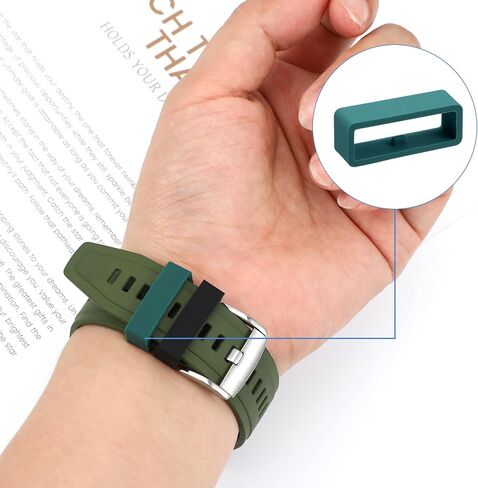 16 Pack Watch Strap Silicone Security Connector, Smart Watch Band Fixing Rings, Watches Band Keepers, Loop Secure Holder Silicone Fastener Rings for Smartwatch Accessories (Multi-Color) in Saudi Arabia