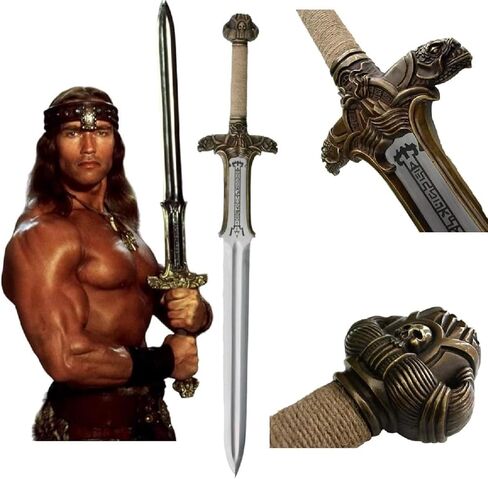 Conan The Barbarian Sword,42 '' Handmade Atlantean Swords 1095 Carbon Steel Brass Fittings, Full Tang, Leather Sheath Viking Real King Sword 7.5 lbs Gifts for Men (Conan Atlantean Swords) in Saudi Arabia