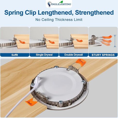 Dllt LED ضوء السقف المريح: 24 حزمة 3 بوصة إضاءة راحة ضئيلة للمطبخ - 5cct dimmable الويفر الويفير أسفل لغرفة المعيش in Kuwait