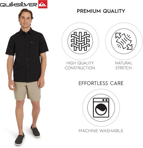 Quiksilver Men's Men's Premium Cotton Short Button Button Down Seersucker Shirt in Saudi Arabia
