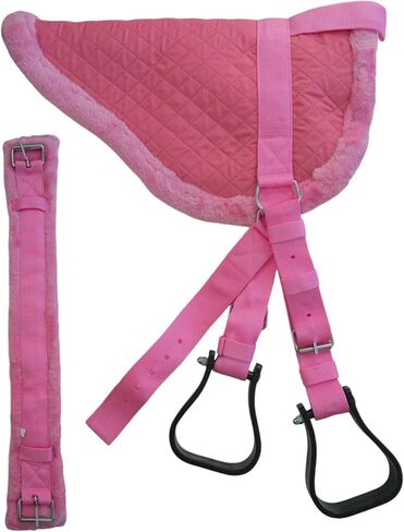 Pony Size Quilted Bareback Pad with Fuzzy Fleece Bottom and 27" Girth in Saudi Arabia