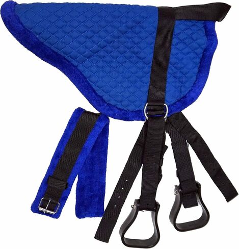 Pony Size Quilted Bareback Pad with Fuzzy Fleece Bottom and 27" Girth in Saudi Arabia