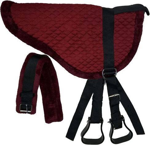 Pony Size Quilted Bareback Pad with Fuzzy Fleece Bottom and 27" Girth in Saudi Arabia