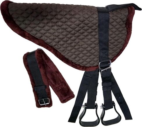 Pony Size Quilted Bareback Pad with Fuzzy Fleece Bottom and 27" Girth in Saudi Arabia