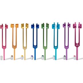 شوكة ضبط FMTY للشفاء، مجموعة 8 شوكات ضبط الشاكرا للتأمل، واليوجا، وتوازن الطاقة، وشفاء الصوت، وأجهزة علاج التردد (8 مجموعات + جوهرة) - لا توجد حقيبة حمل in Kuwait