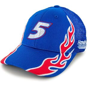 Checkered Flag Sports Kyle Larson 2025 Flame #5 Snapback Mesh Hat Blue in Kuwait