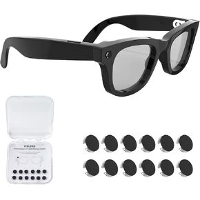 ملصقات حظر ضوء 18 مساءً LED متوافقة مع Ray-Ban Meta Wayfarer/Skyler/Headliner & Oakley Meta HSTN Smart Gasses Accessories ، Low-Tack Respikout LED Covers Covers in Kuwait